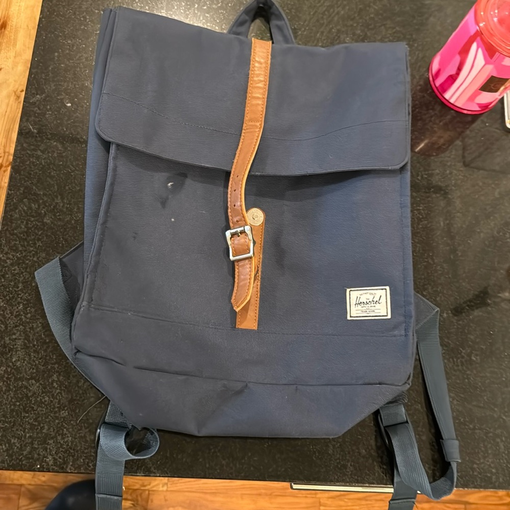 LIKE NEW! Herschel backpack blue with pink/white lining